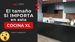 Cocina Negra tamaño Extra Larga 360m  InCassa Muebles [upl. by Eidnahs533]