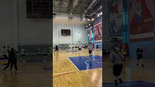 Volleyball setting and passing agility ledder drill🏐 volleyball shorts training sports agility [upl. by Aerbua13]