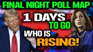 JUST 1 DAY TO GO Shocking Rise Trump or Harris 2024 Last Election Polls Map Prediction [upl. by Eirrem879]