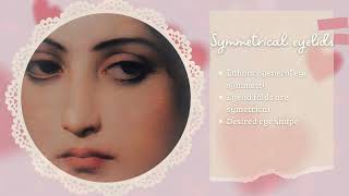 Symmetrical eyelids  eye shape relaxing classical music  water sounds [upl. by Anirrehs]