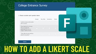 Microsoft Forms How to Add a Likert Scale [upl. by Vasti]