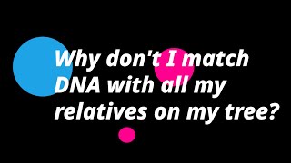 Why dont I match DNA with all my relatives on my tree [upl. by Reklaw]