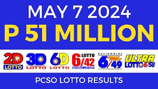 Lotto Result Today 9pm May 7 2024  Complete Details [upl. by Odraccir]