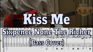 Sixpence None The Richer  Kiss Me Bass cover  Tabs [upl. by Beverlie]