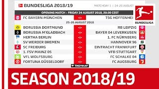 Bundesliga 201819 Schedule Release [upl. by Chrisy317]