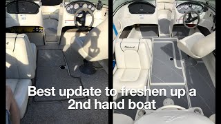 Best update for a second hand boat  Carpet replaced with Seadek [upl. by Notsyrb]