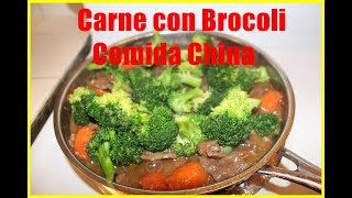 Como Hacer Bistec con Brocoli Carne con Brocoli Comida China [upl. by Einnim]