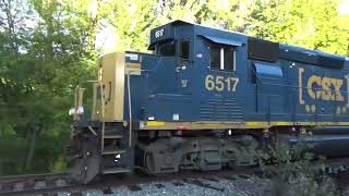 CSX L054e heads towards Rumford Maine Switching Engines and caught night L070w Sept 27 ‘24 [upl. by Materse]