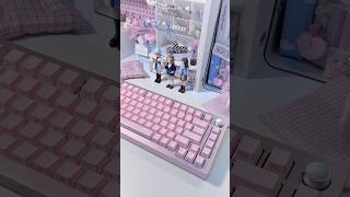 So pretty Tide75 in pink aluminium case mechanical keyboard 🍥 epomaker epomakerkeyboard switch [upl. by Drabeck]