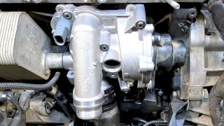 Volkswagen 20 TSI Water pump replacement VW  Audi 2013 Tiguan 38 [upl. by Annavoig]