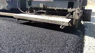 hot asphalt paving Finişer ile sıcak asfalt serimi [upl. by Lebaron75]