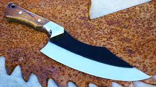 Making a large kitchen knife from an Old Saw Blade [upl. by Aloisius]