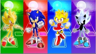 Super Sonic 🆚 Sonic the Hedgehog 🆚 Amy Rose 🆚 Metal Sonic  Tiles Hop [upl. by Enylhsa]