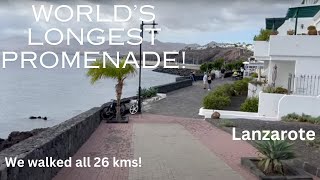 Promenade Walk Lanzarote 26 Kilometres [upl. by Ynaffets59]