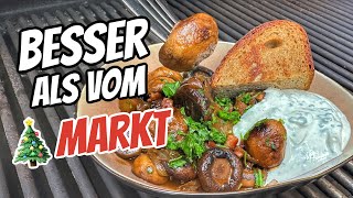 So machst du Champignons besser als vom Weihnachtsmarkt [upl. by Yraeht]