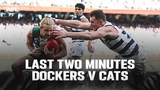 Last Two Minutes Fremantle v Geelong  Round 22 2024  AFL [upl. by Irelav]