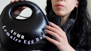 ASMR Lemaire Egg Bag Unboxing  Soft Whispering [upl. by Gnilyarg295]