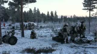 Finnish mortar team salvo 120mm [upl. by Orten441]