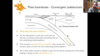 Geodynamics  Lecture 22 Convergent plate boundaries [upl. by Thorma]