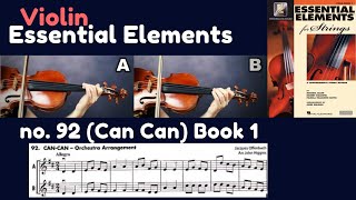 Essential Elements Violin Book 1 92 CanCan Solo amp Orchestra arrangement [upl. by Danna]