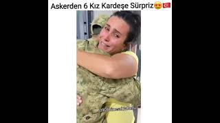 Askerden 6 Kız Kardeşe Sürpriz😍🇹🇷kalbinesaklabenishort shortvideoaskvideo videosyoutubeshorts [upl. by Loraine]