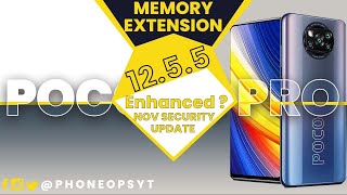 POCO X3 PRO MIUI 1255 Stable Update Review  November Security  Memory Extension  Enhanced [upl. by Gabbert]