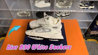 Dhgate Dio b30 white sneakers detail unboxing [upl. by Finer]