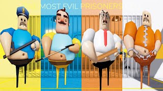 Teacher vs Police vs Prisoner Hello Neighbor BARRY PRISON RUN GREAT SCHOOL BREAKOUT Roblox All Boss [upl. by Eizzo487]