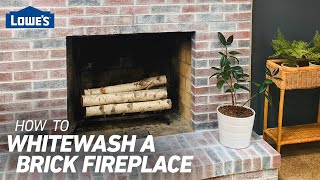 How to Whitewash a Brick Fireplace [upl. by Esidarap]