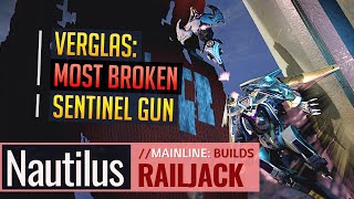 Warframe  Corpus Railjack  MOST OVERPOWERED SENTINEL GUN Nautilus Verglas [upl. by Anayit]