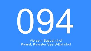 Video Linie 094  Viersen Busbahnhof  Kaarst Kaarster See SBahnhof  2022 [upl. by Eeral]