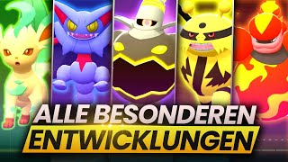 Alle BESONDEREN ENTWICKLUNGEN und wie ihr sie bekommt Pokemon Strahlender DiamantLeuchtende Perle [upl. by Hobie]