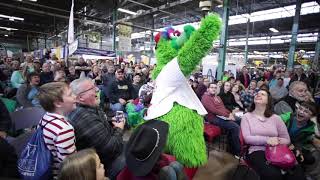 Phillie Phanatic visits the 2019 Pa Farm Show [upl. by Mcintosh]