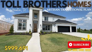 Houston TX  Toll Brothers  Pomona  Artisan Transitional  New Construction  Home Tour  Manvel [upl. by Siblee]