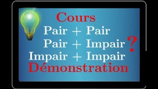 Somme dentiers pairs et impairs • démonstration du cours • mathématiques seconde [upl. by Anelra]