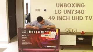 Unboxing LGs UN7340 4k UHD Smart TV [upl. by Radferd143]