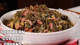 How To Make SOUTHERN Collard Greens  Southern Collard Greens w Smoked Turkey Legs [upl. by Elyr873]