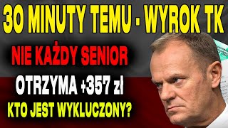 ZUS publikuje ważny komunikat NIE KAŻDY SENIOR OTRZYMA 357 złotych WE GRUDNIU KTO JEST WYKLUCZONY [upl. by Crispa]