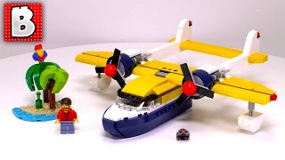 Cool Seaplane In Our LEGO City 2017 Creator Island Adventures 31064  Unbox Build Time Lapse Review [upl. by Shum]