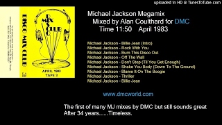 Michael Jackson Megamix DMC Mix by Alan Coulthard April 1983 [upl. by Abas]