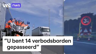 Vrachtwagens blijven weekendverbod op viaduct van Vilvoorde overtreden [upl. by Lemmueu839]