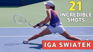 Iga Swiatek 21 Incredible Shots 😱 Against Rybakina Sabalenka Highlights  Tennis 2024 Today [upl. by Steinman262]