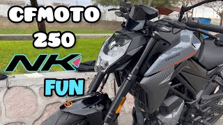 CFMOTO 250 NK FUN REVIEW A FONDO Y PRUEBA DE MANEJO  LA MEJOR 250cc [upl. by Alana403]