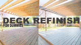 Deck Refinishing  HowTo Clean Strip Sand Restain [upl. by Marko]