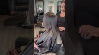 Thick Hair Transformation Natural to Straight with Regular Trims at Synergi Salon [upl. by Alban]