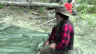 Survival Super Shelter Using Tarp Buddy [upl. by Odraode101]