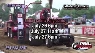 Elkhart County 4H Fair Tractor Pull  Three Sessions of pulling on July 2627 2023 [upl. by Zulaledairam]