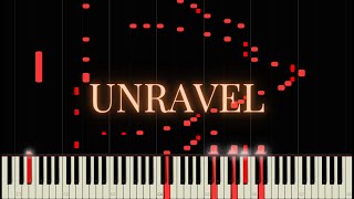 Unravel  Tokyo Ghoul SYNTHESIA piano Animenz [upl. by Enomal623]