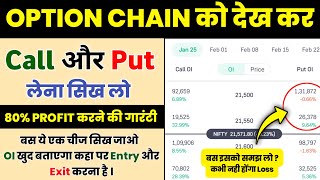 Option Chain को देख कर Call और Put लेना सीखे  Option Chain Analysis Hindi [upl. by Gunnar879]