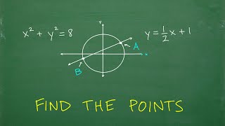 A circle and line intersect – what are the points of intersection [upl. by Etnauj]